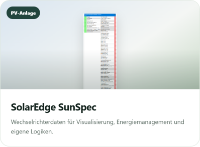 Gira Homeserver SolarEdge SunSpec Logikbaustein