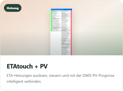 Gira Homeserver ETAtouch + PV Logikbaustein