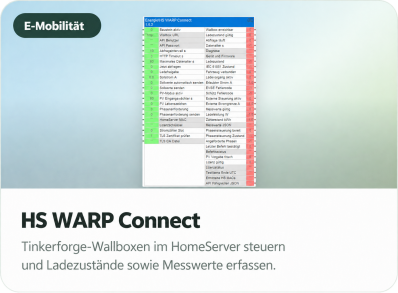 Gira Homeserver für Warp Wallboxen Logikbaustein